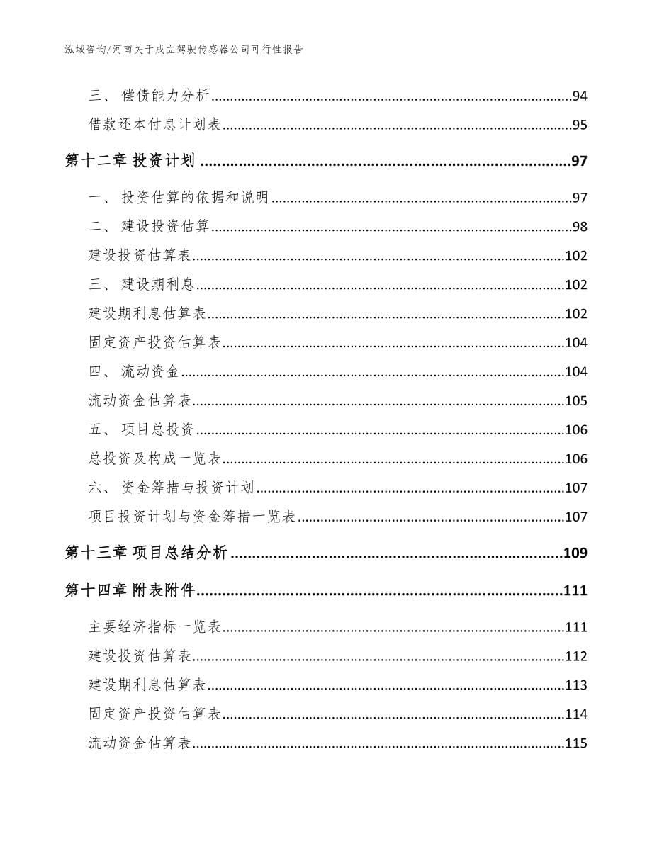 河南关于成立驾驶传感器公司可行性报告_范文参考_第5页