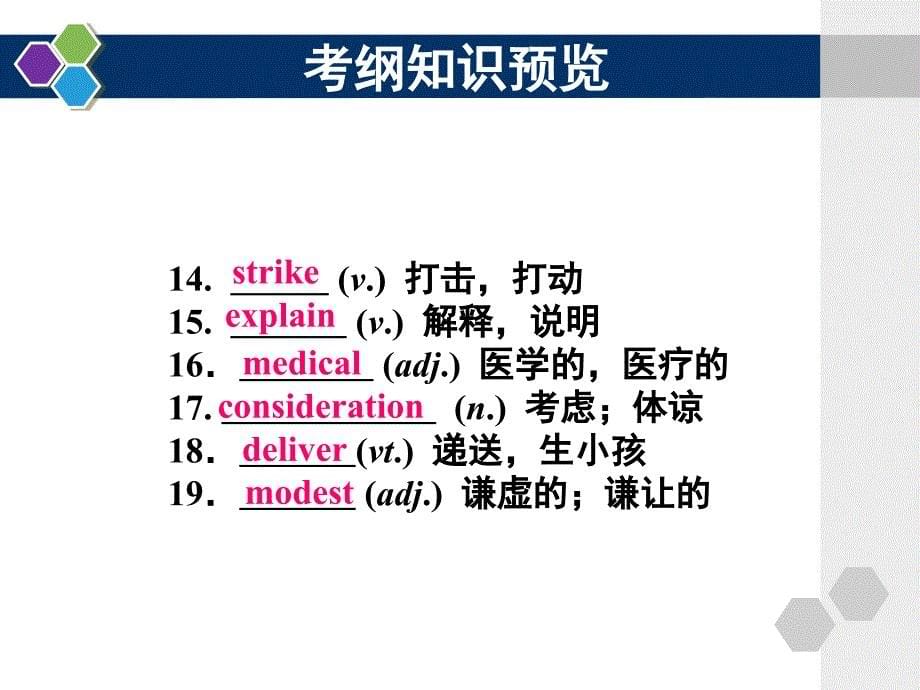 人教版高中英语必修四Unit1精品复习课件_第5页