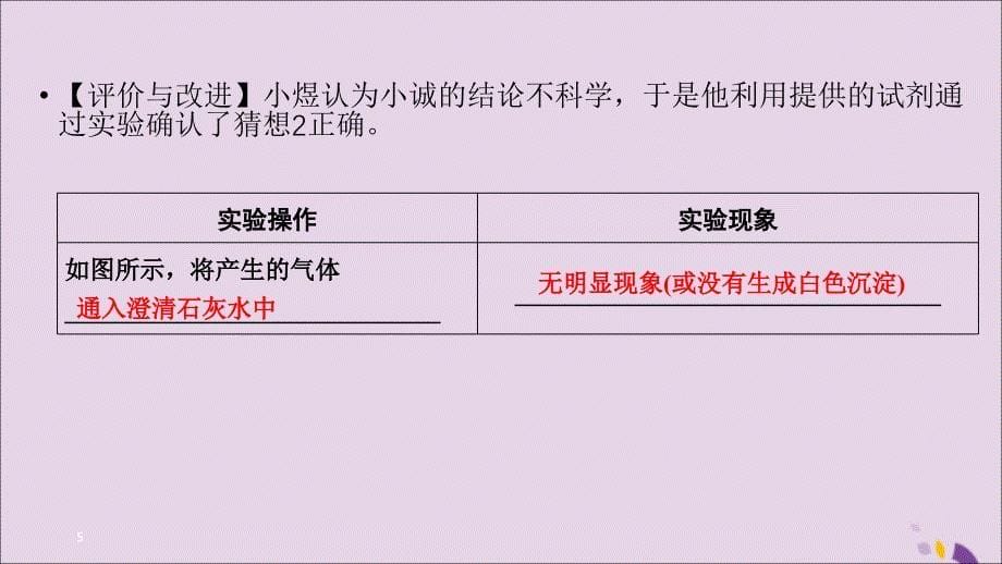 （江西专用）2019中考化学总复习 第二部分 专题综合强化 专题七 实验探究题 类型2 有关反应后物质成分的探究课件_第5页