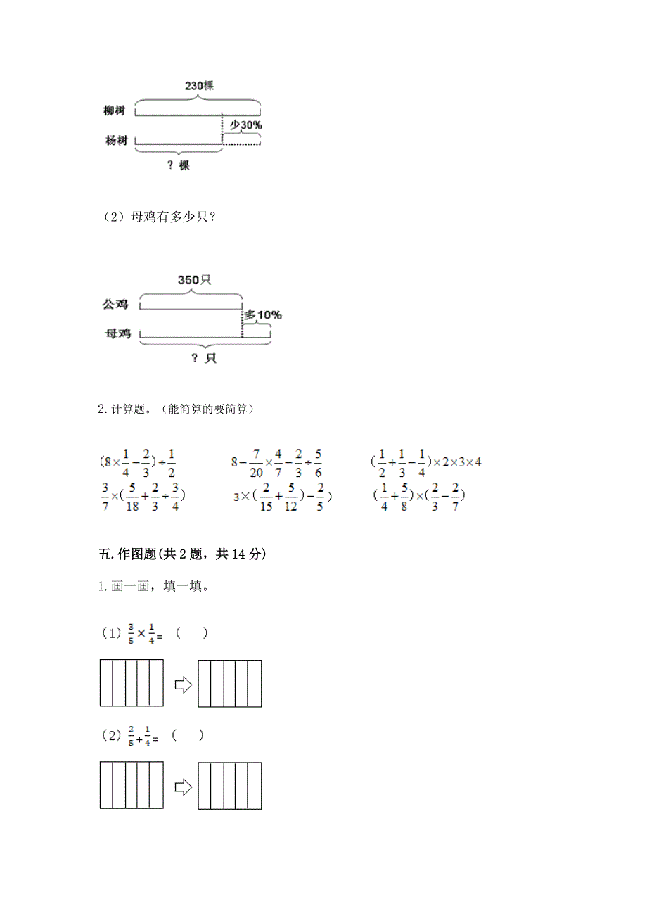 人教版六年级上册数学期末测试卷【重点班】.docx_第4页