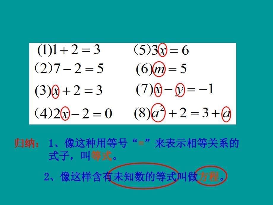 七年级数学上册 第七章 一元一次方程 7.2 一元一次方程课件2 （新版）青岛版_第5页