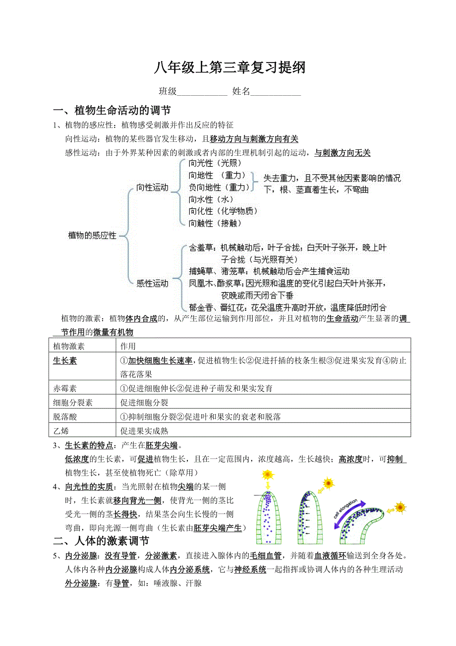 浙教版科学八年级上第三章复习提纲_第1页