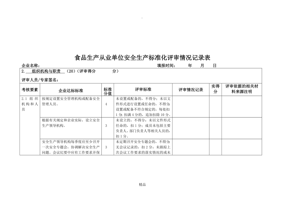 食品生产评审情况表_第3页