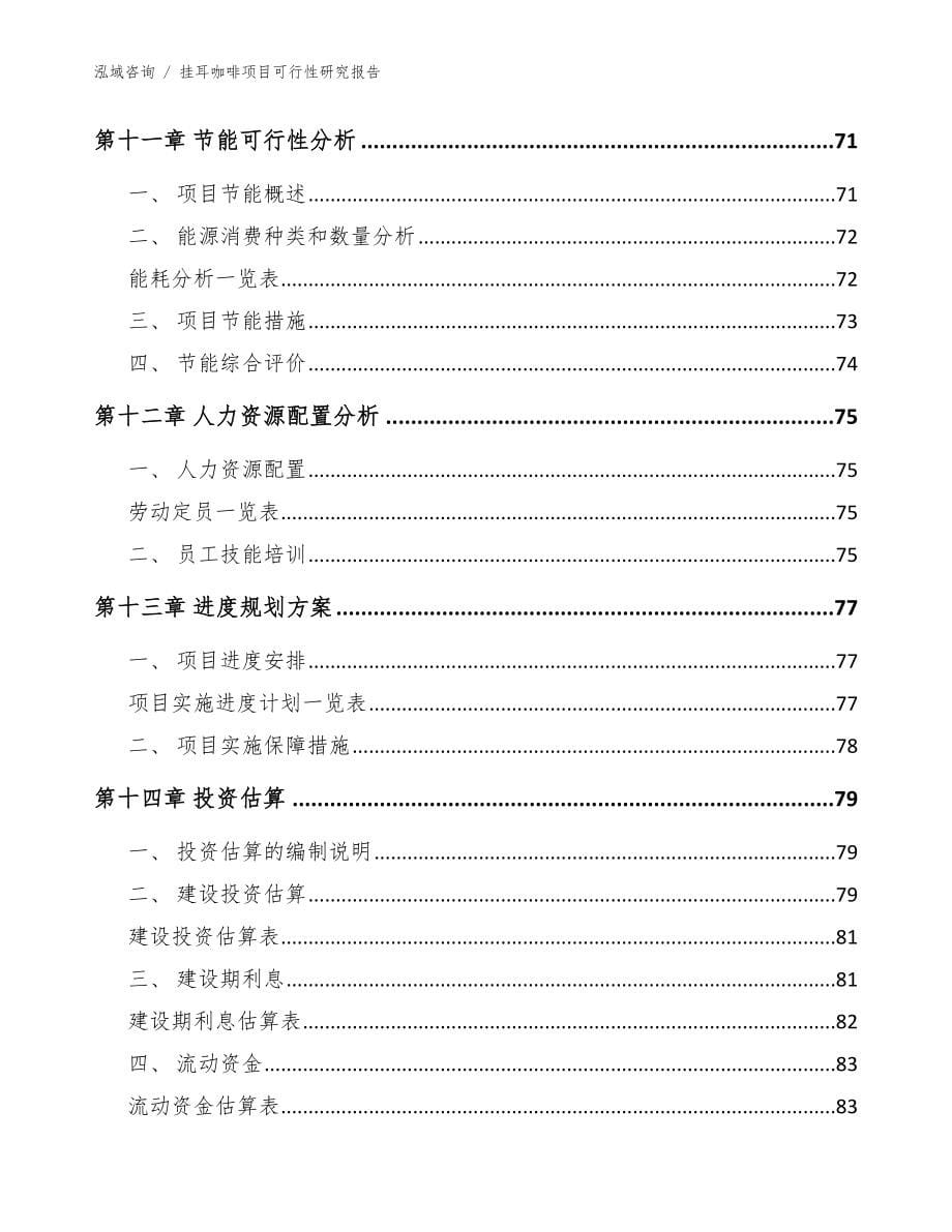 挂耳咖啡项目可行性研究报告【参考范文】_第5页