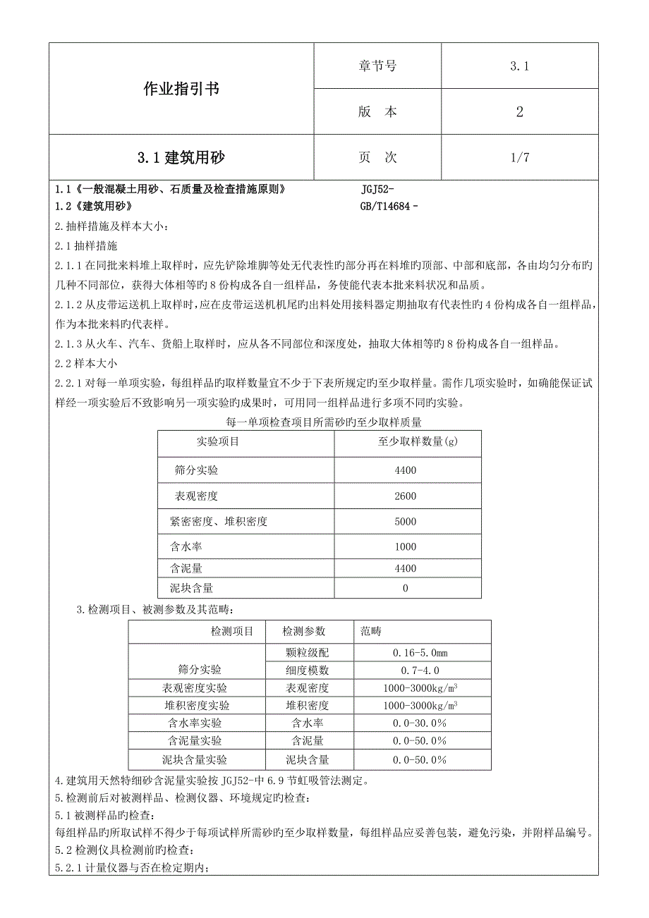 优质建筑砂作业基础指导书_第1页