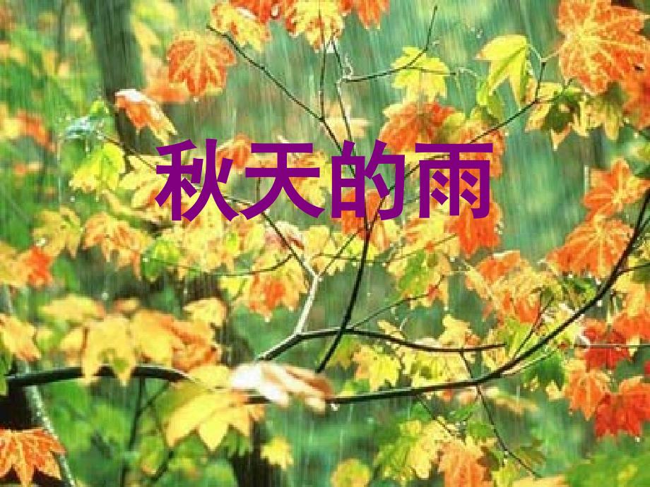 人教版小学语文三年级上册《秋天的雨》PPT课件_第1页