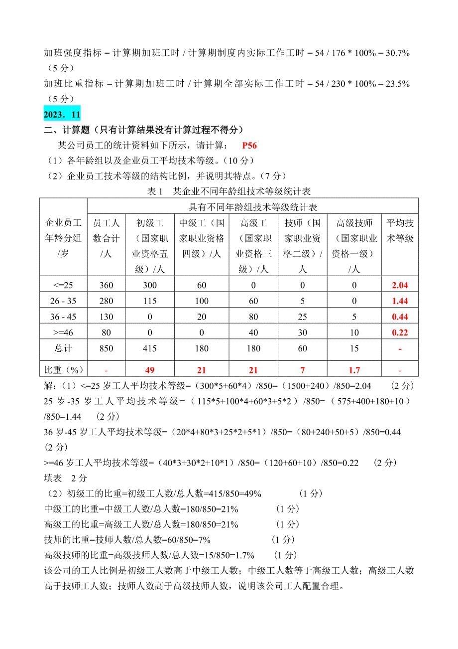 第1章-人力资源规划-计算题_第5页