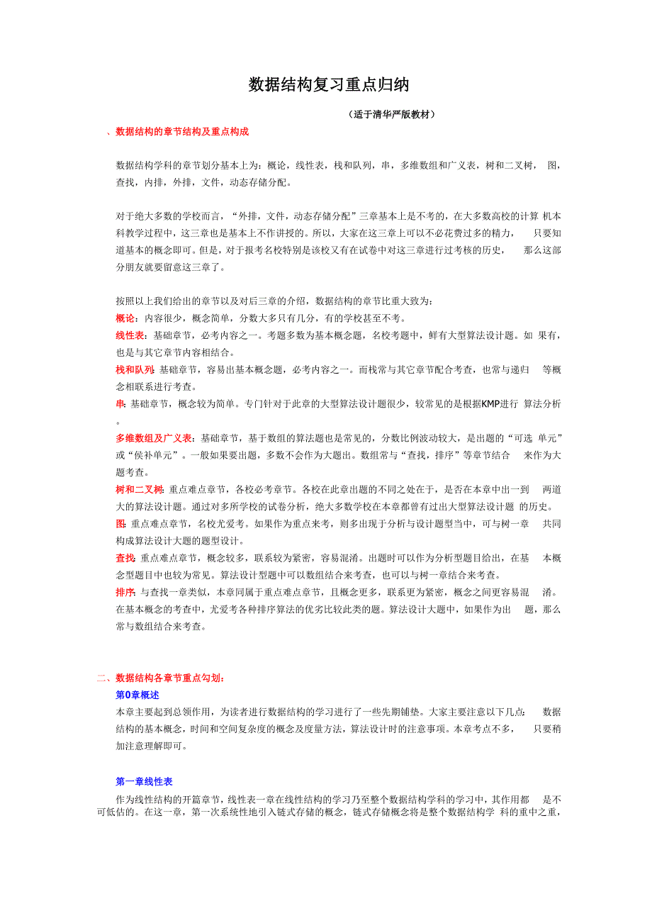 考研数据结构完美总结_第1页