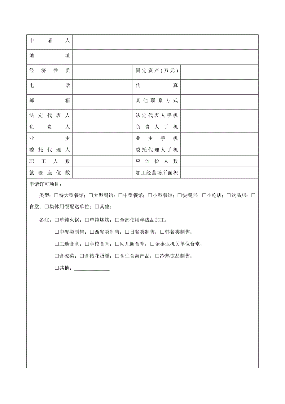 01.餐饮服务许可申请书_第3页