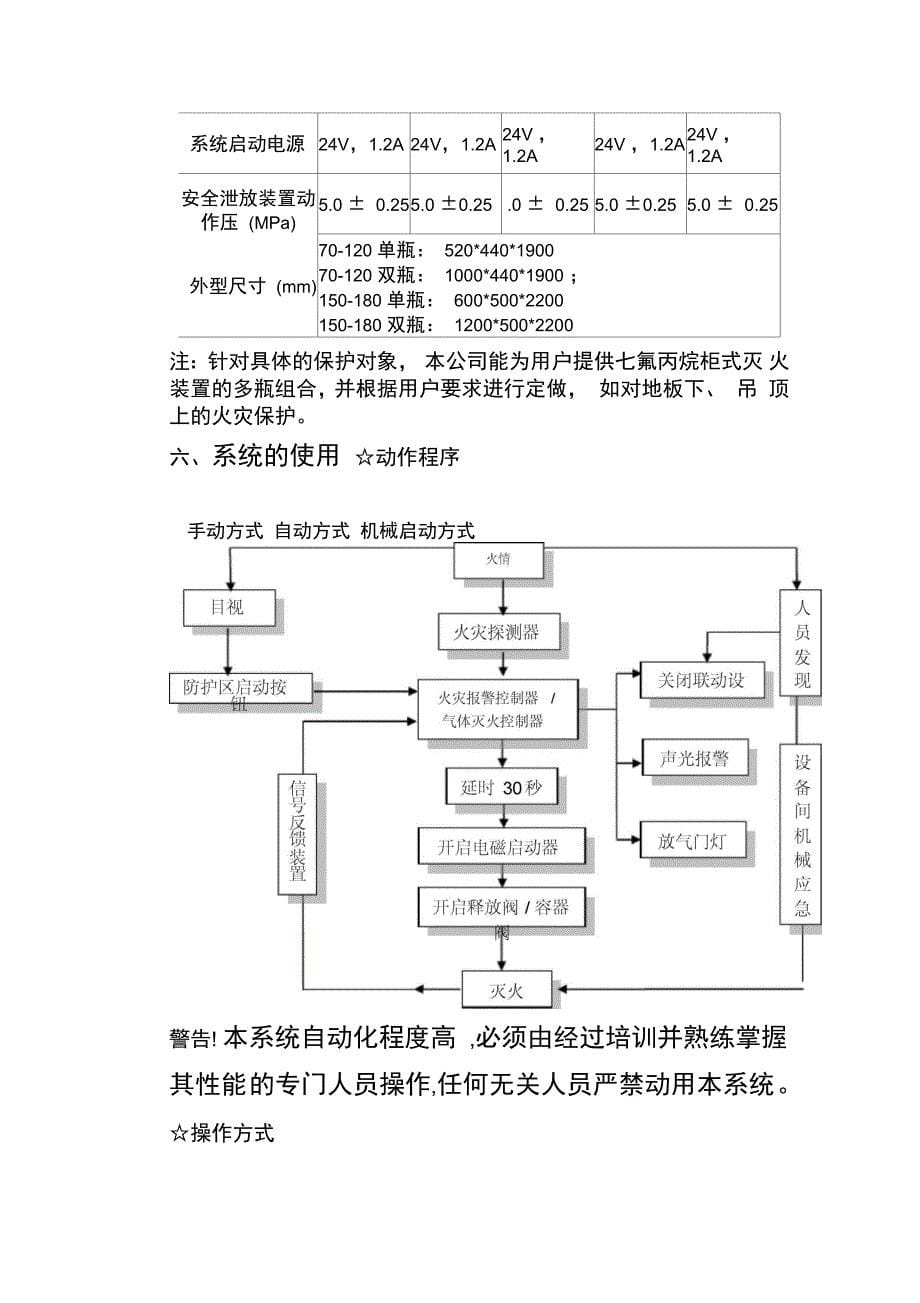 七氟丙烷灭火系统说明书_第5页