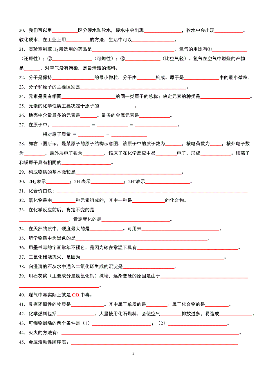 2014年中考备战初中化学基础知识提纲_第2页