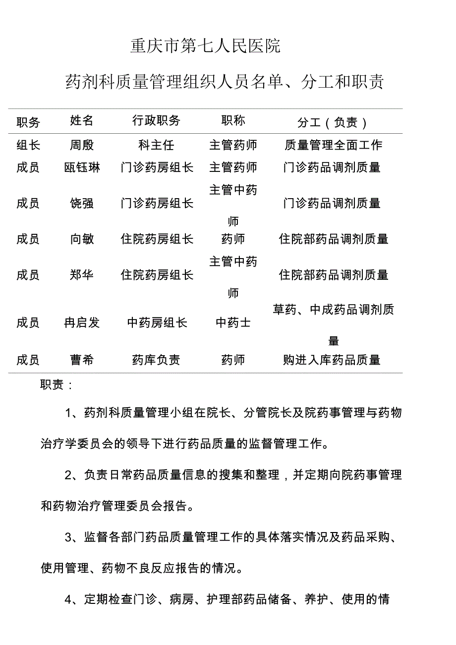 药剂科药品质量监督管理制度_第1页