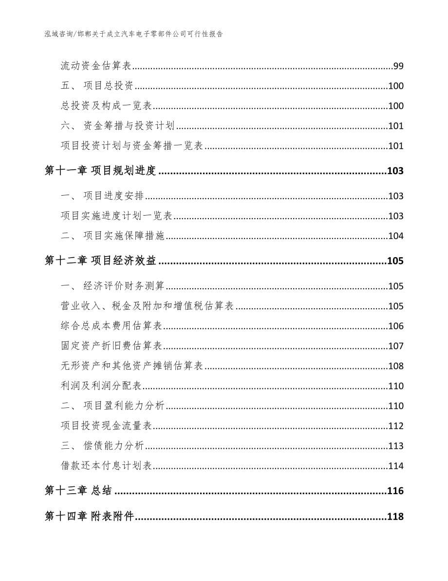 邯郸关于成立汽车电子零部件公司可行性报告参考范文_第5页