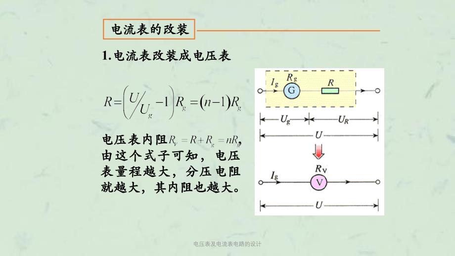 电压表及电流表电路的设计课件_第3页