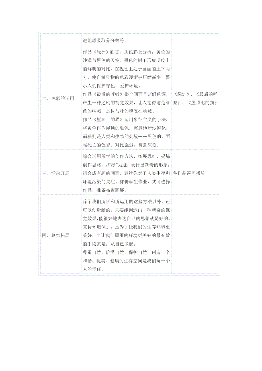 课题绿洲初中美术教案第3课绿洲[教案]郭丹老师的教案绿洲.doc_第3页