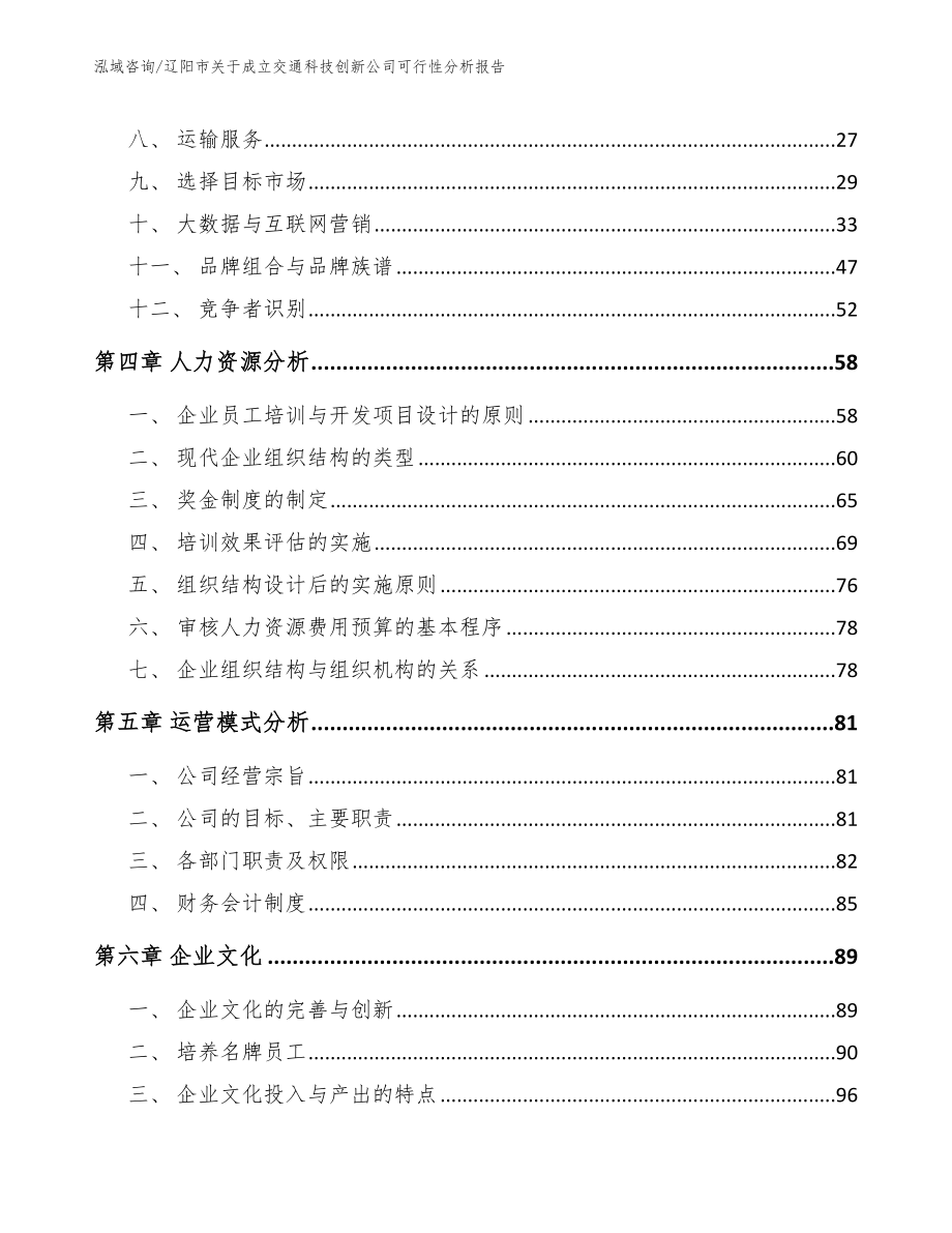 辽阳市关于成立交通科技创新公司可行性分析报告参考模板_第2页