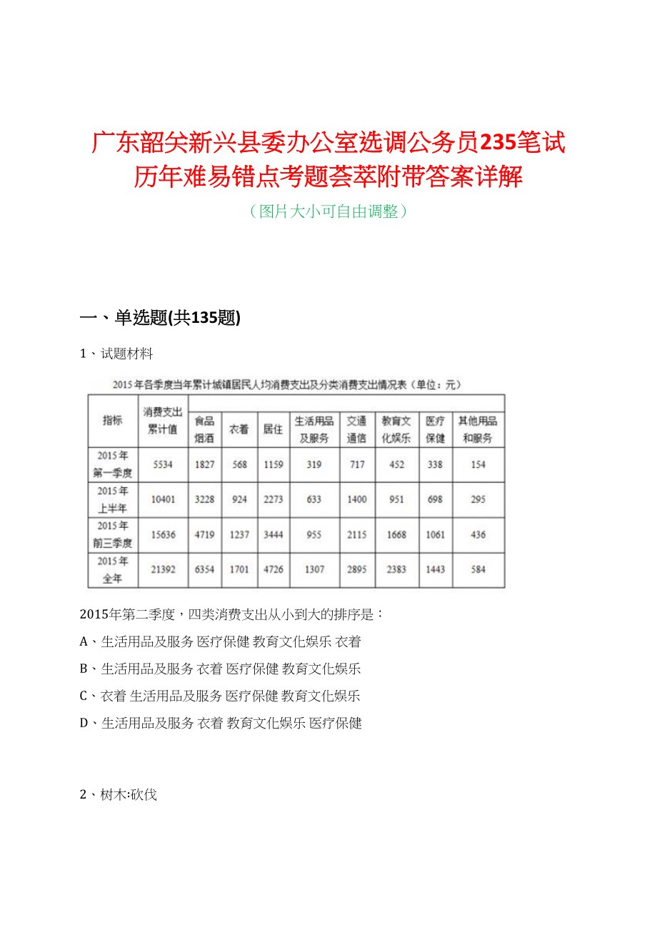 广东韶关新兴县委办公室选调公务员235笔试历年难易错点考题荟萃附带答案详解_第1页