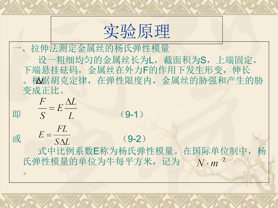 用拉伸法测金属丝的杨氏弹性模量课件_第3页