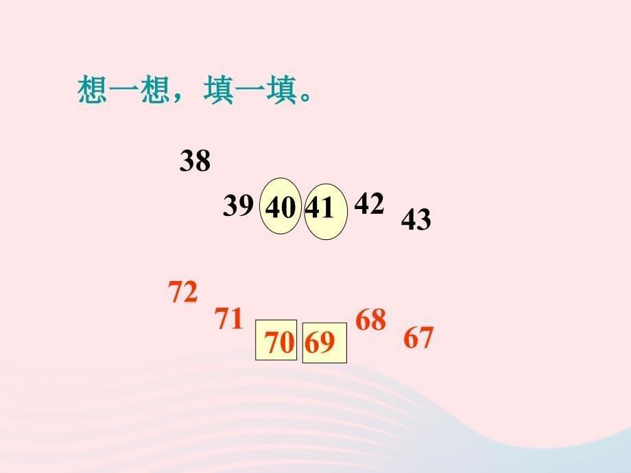 一年级数学下册第三单元100以内数的认识第4课时数的顺序课件冀教版_第5页