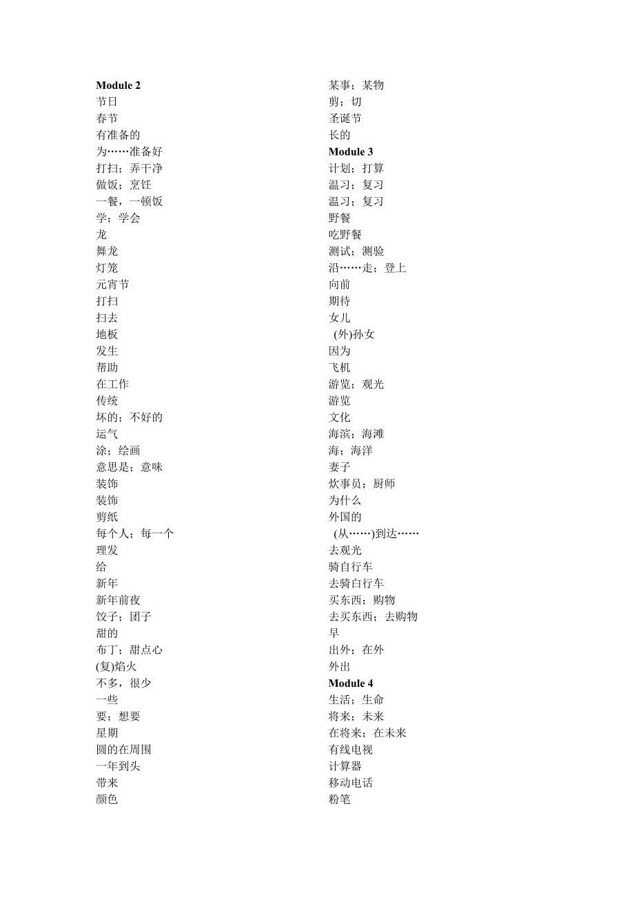 (完整)初中英语单词默写表_第5页