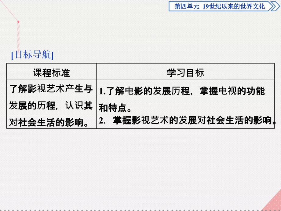 高中历史 第四单元 19世纪以来的世界文化 第19课 电影与电视 岳麓版必修3_第2页