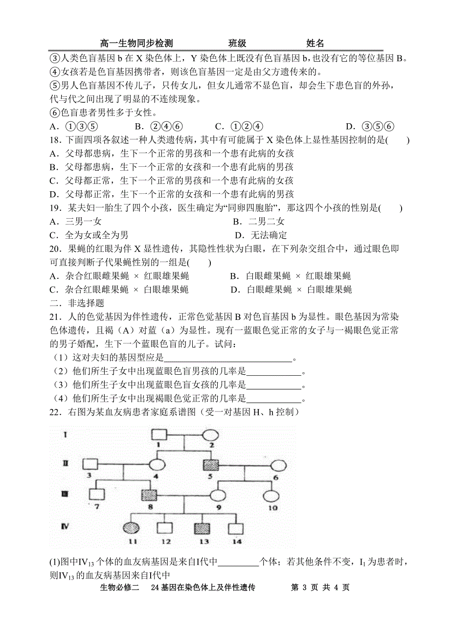 24基因在染色体上及伴性.doc_第3页