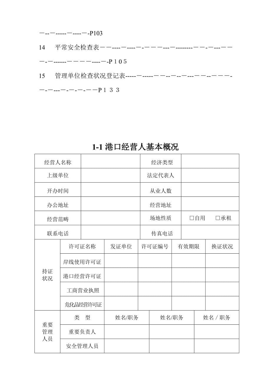 港口企业安全管理台帐-_第5页