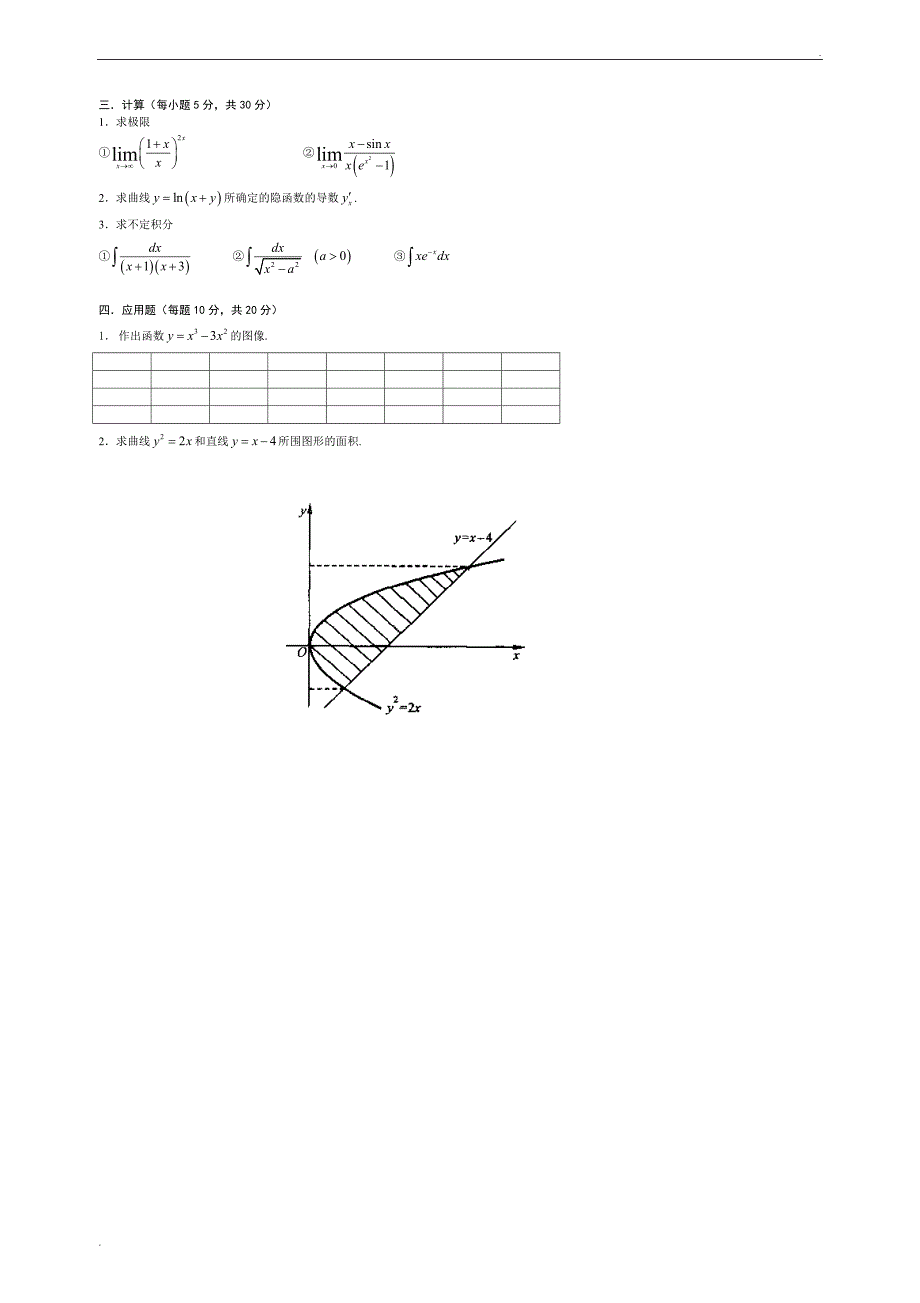 高等数学考试题库(附答案)_第2页