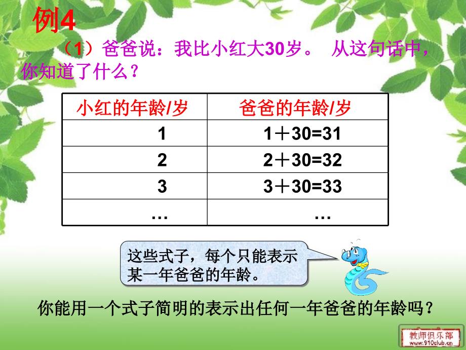 用字母表示数第二课时例44_第2页