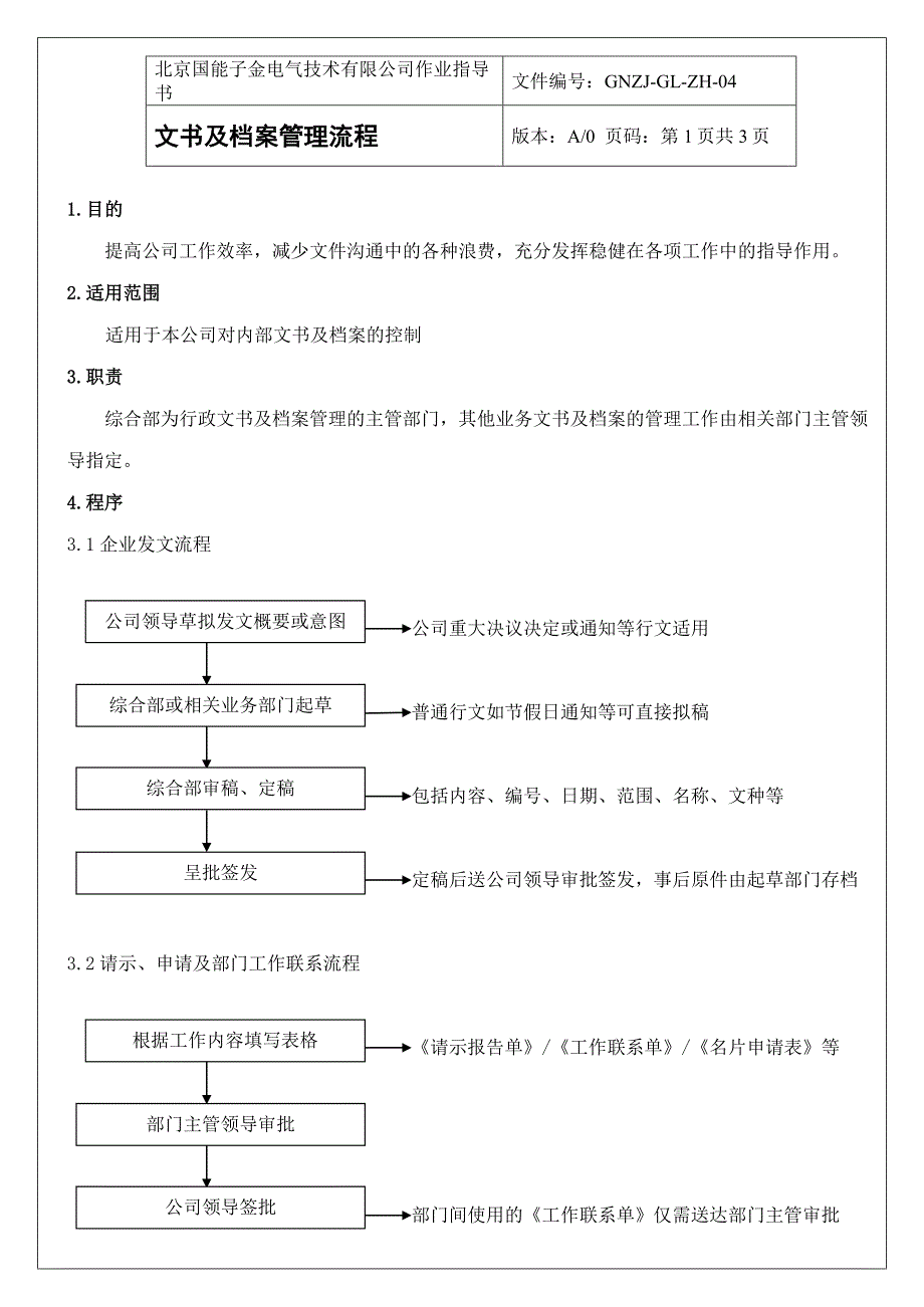 文书及档案管理流程_第1页