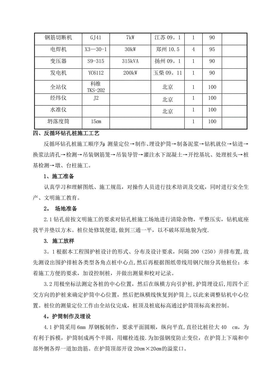 【整理版施工方案】反循环钻孔灌注桩施工方案35506_第5页