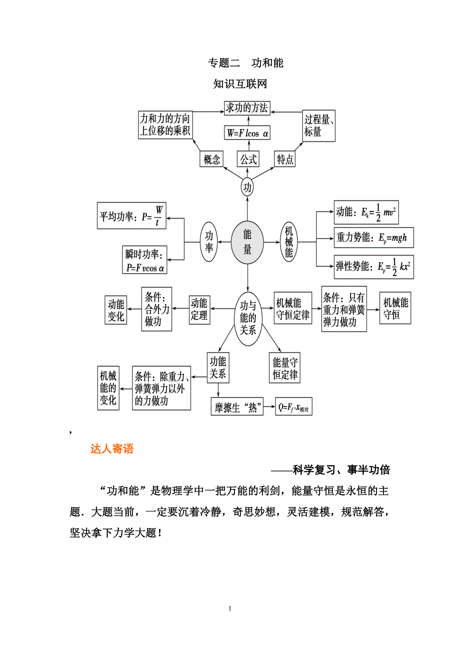 第4讲功能关系的应用_第1页