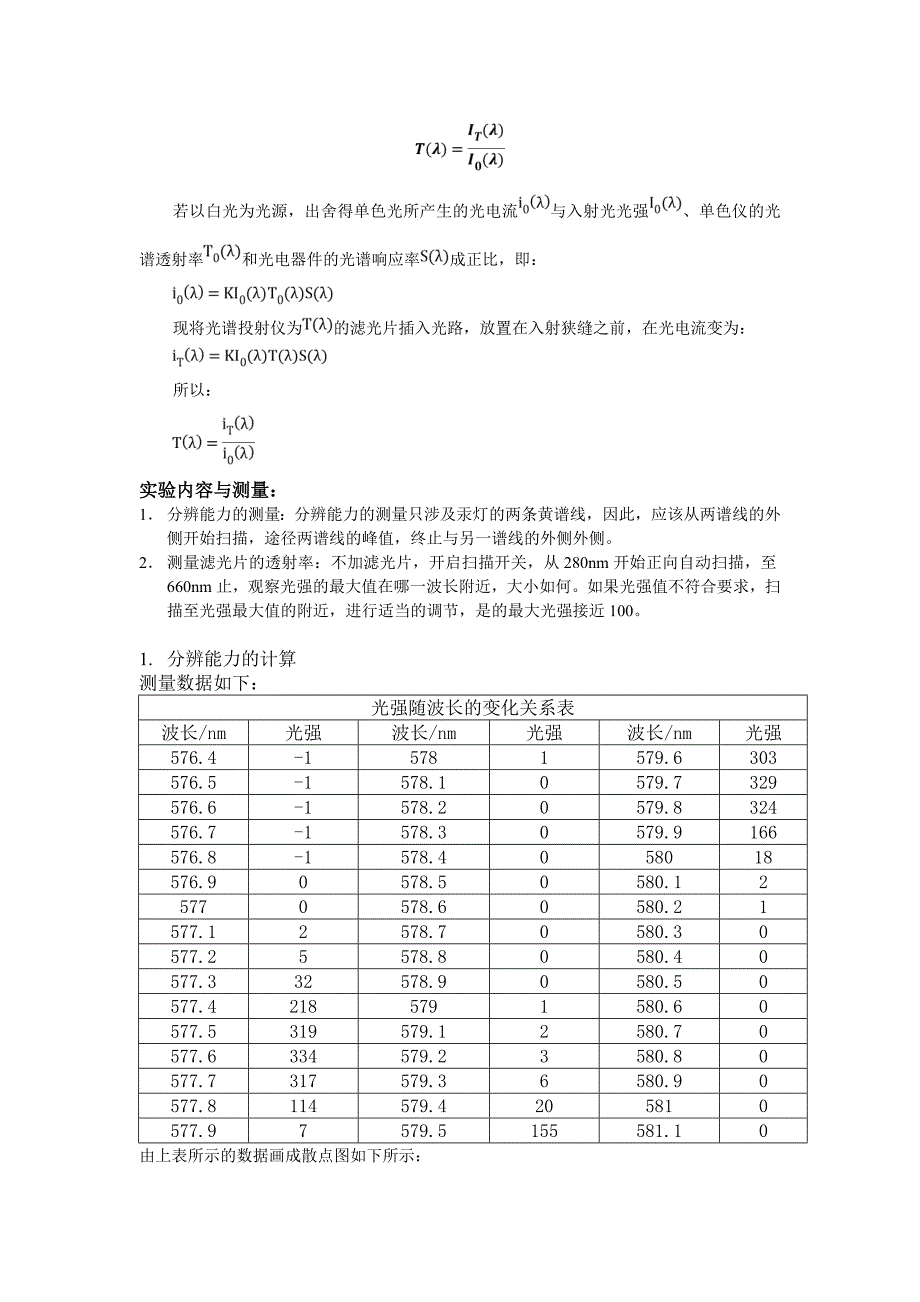 单色仪(北京科技大学物理实验报告)_第2页