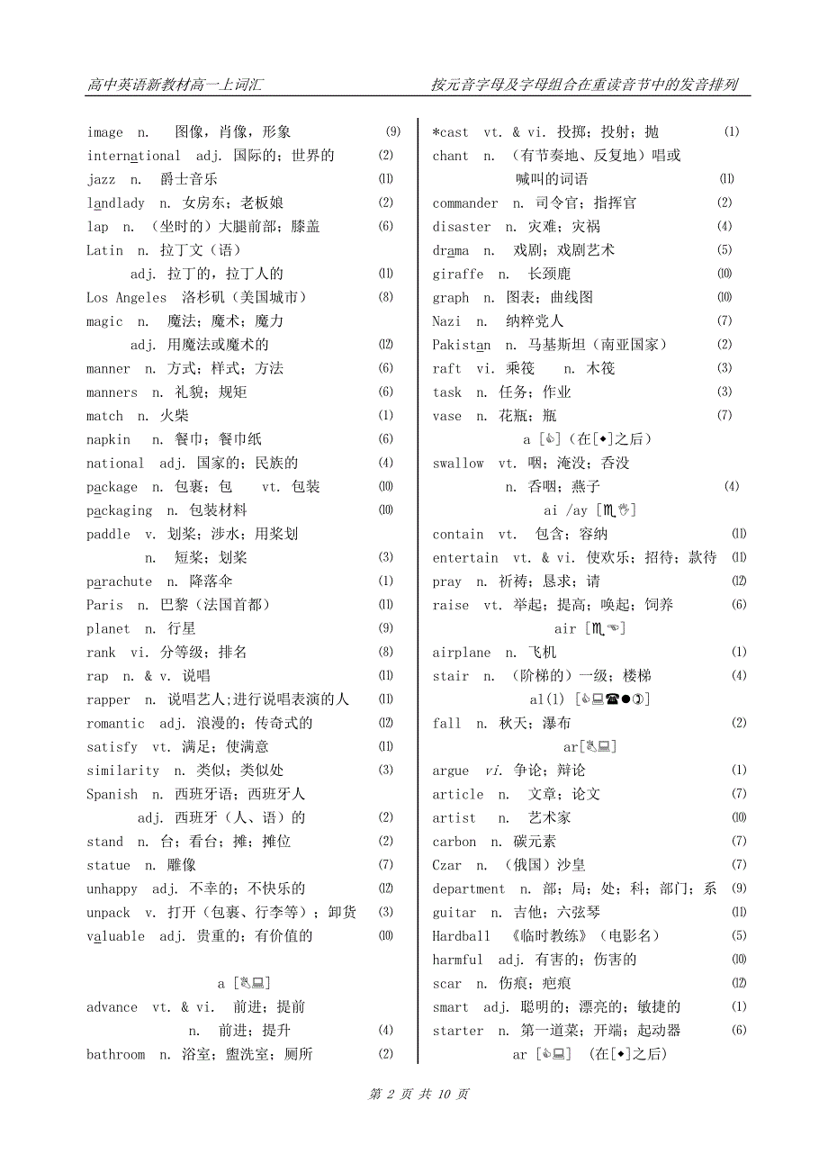 新人教版高中英语高一上词汇表.doc_第2页