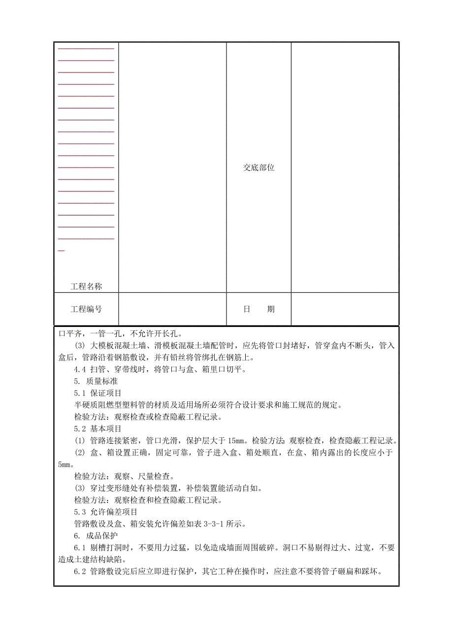 【管理精品】半硬质阻燃型塑料管暗敷设工程_第5页