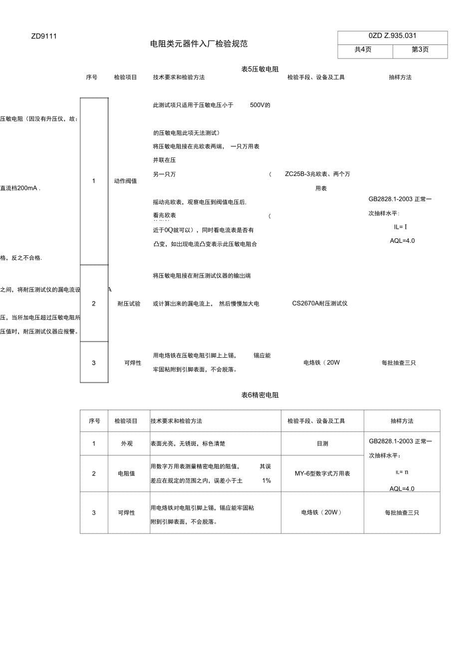 各类电子元器件入厂检验_第5页