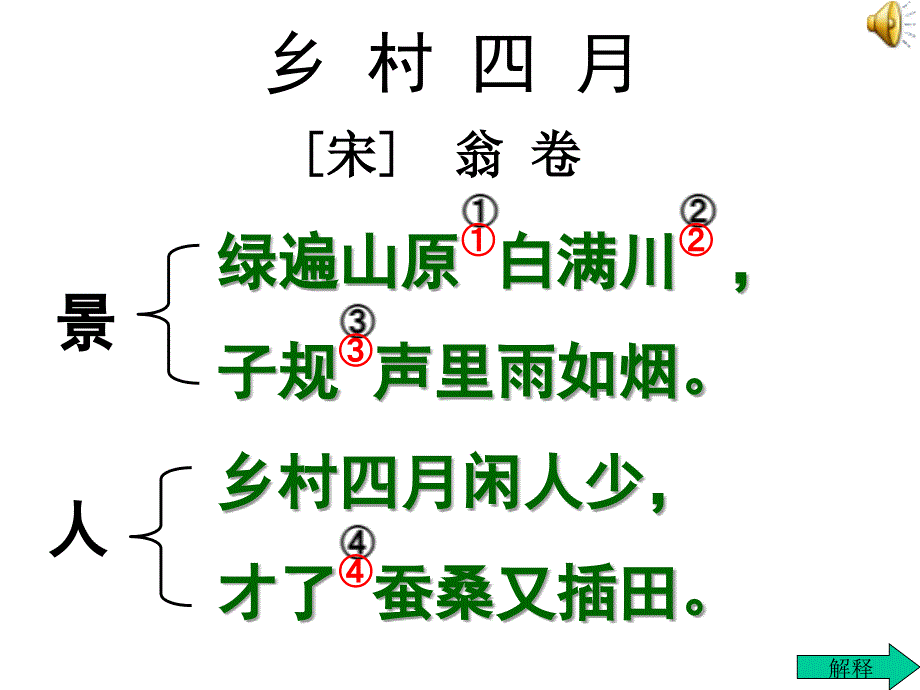 古诗词三首乡村四月PPT课件_第1页