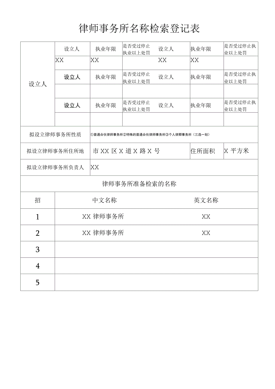 设立律师事务所的流程和全部申请材料_第2页