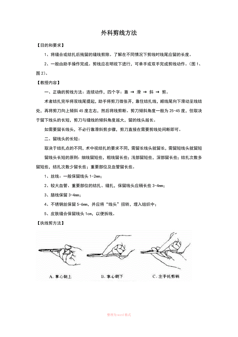 外科剪线方法_第1页