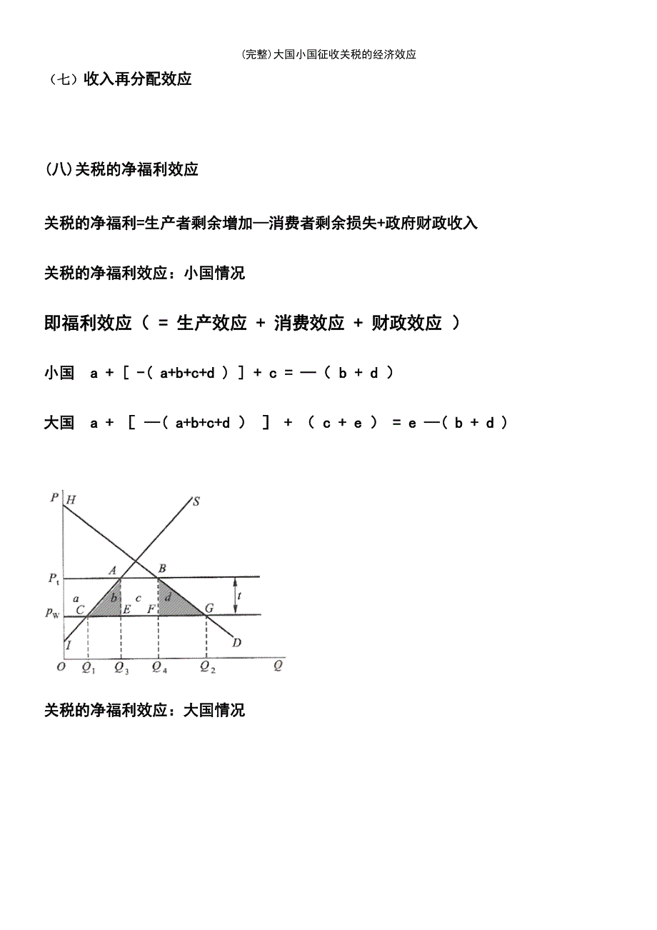 (最新整理)大国小国征收关税的经济效应_第4页