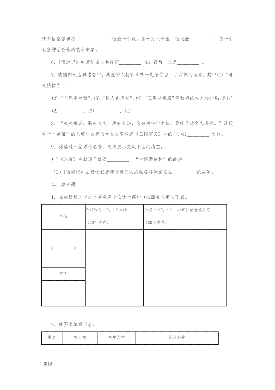 四大名著知识点汇总_第3页