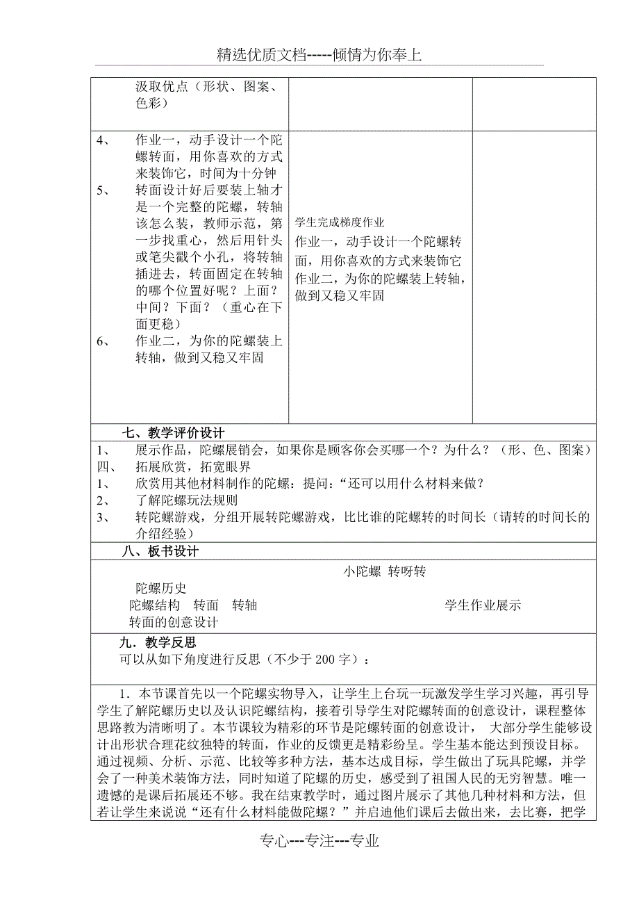 《小陀螺转呀转》教学设计与反思_第3页