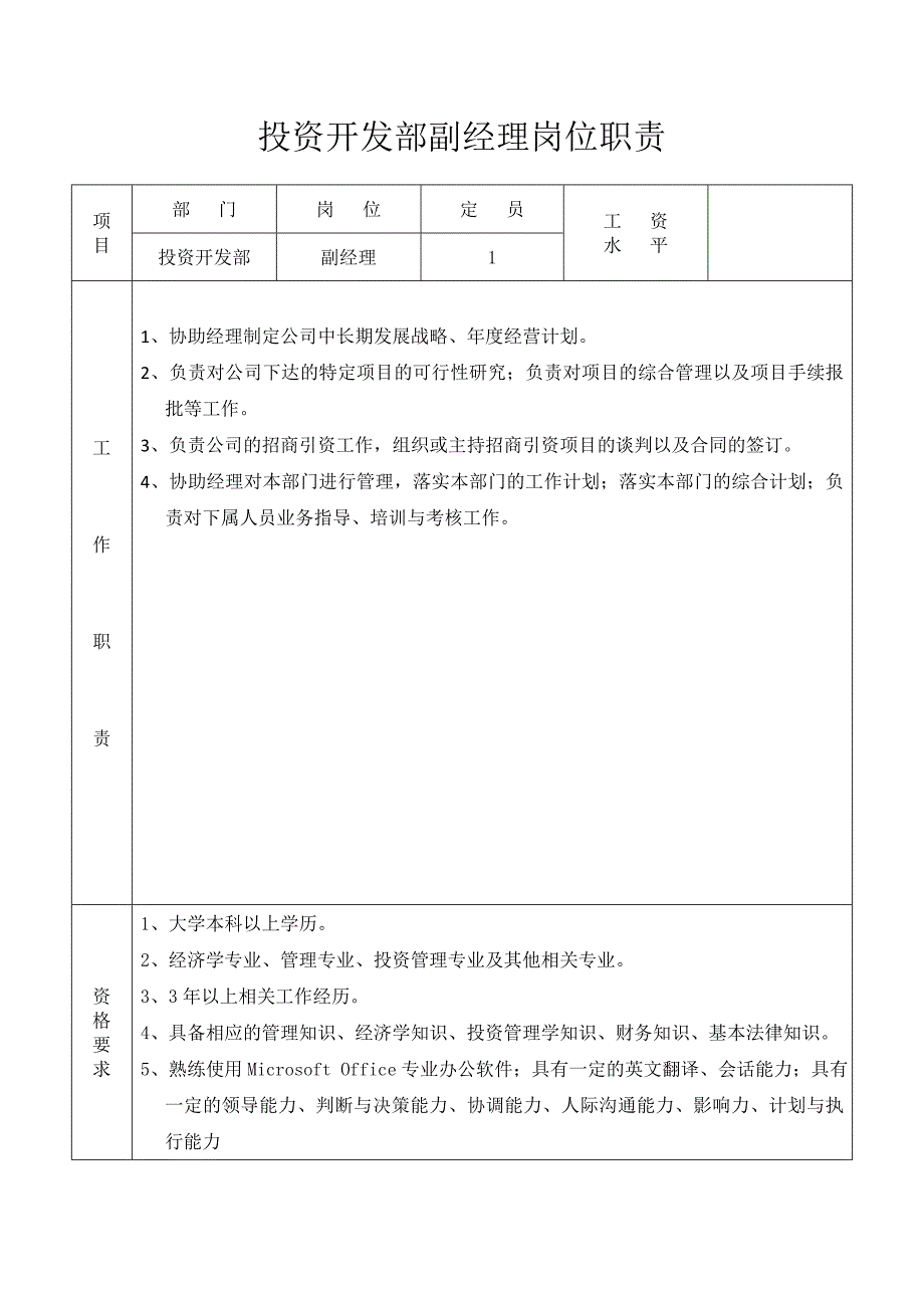 投资开发部工作职责(最新).doc_第3页