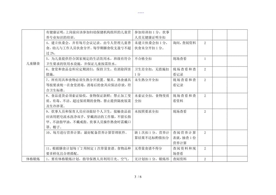 托幼机构卫生保健考评标准_第3页