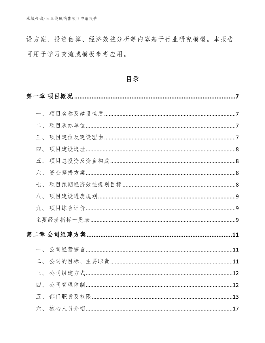 三亚纯碱销售项目申请报告【范文】_第2页