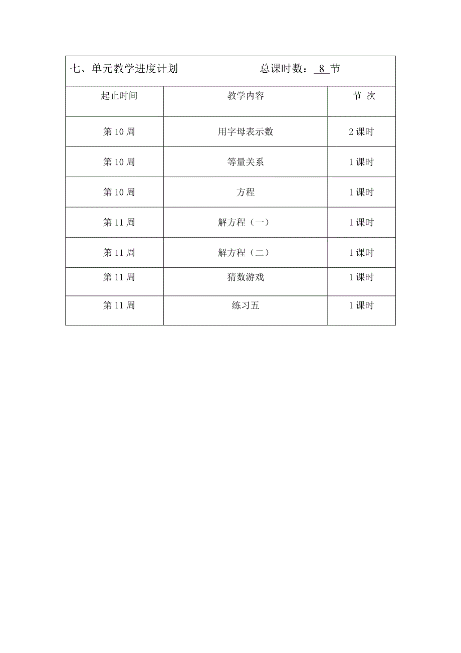 新北师大版四年级数学下册第五单元认识方程教案_第2页