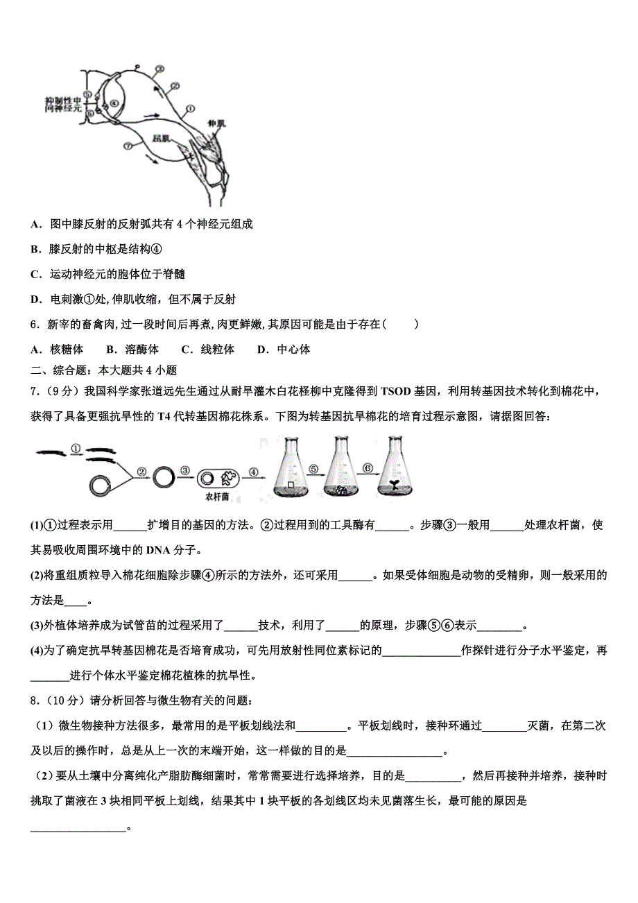 河北省南宫中学等四校2023年高二生物第二学期期末经典试题（含解析）.doc_第2页