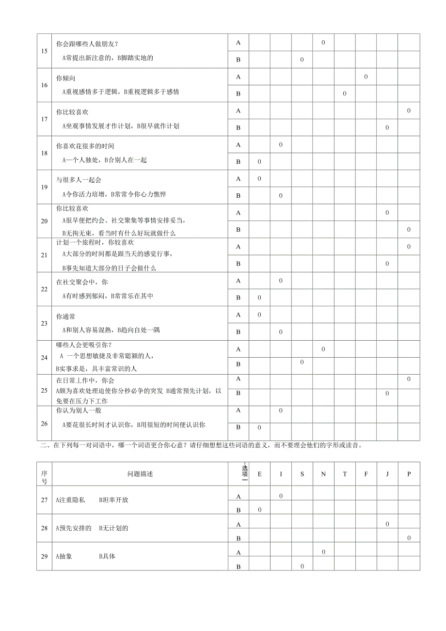 职业性格测试题(通用版)_第2页