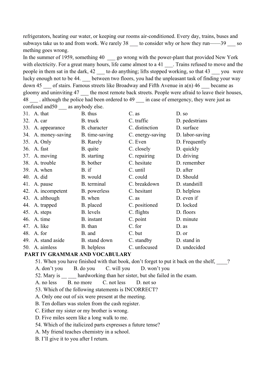 2024-2025TEM4英语专业四级完整真题及答案详解_第4页