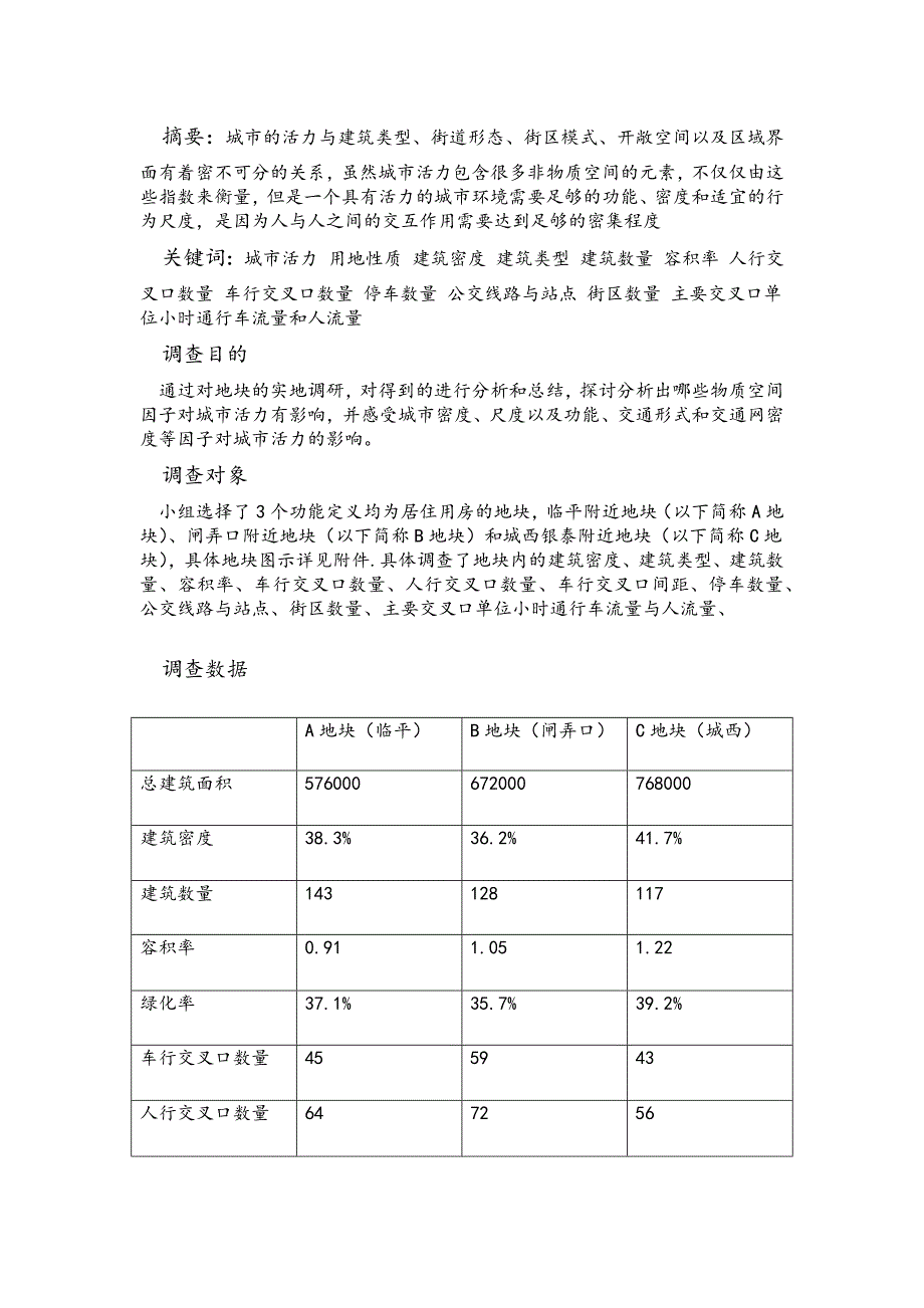 影响城市活力的物质空间因子分析报告_第2页